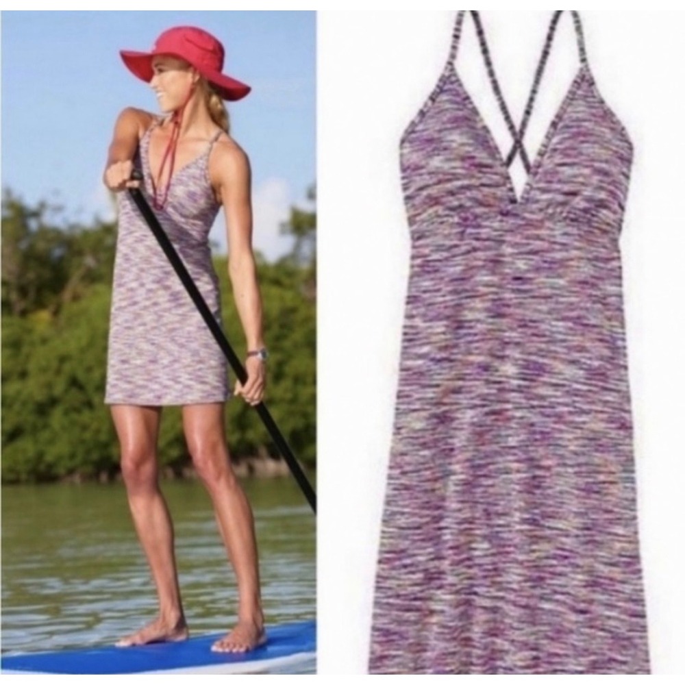 Athleta Women Small Dress Space Dye Active Salina Swim Mini Rainbow Athleisure